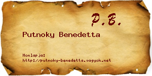 Putnoky Benedetta névjegykártya